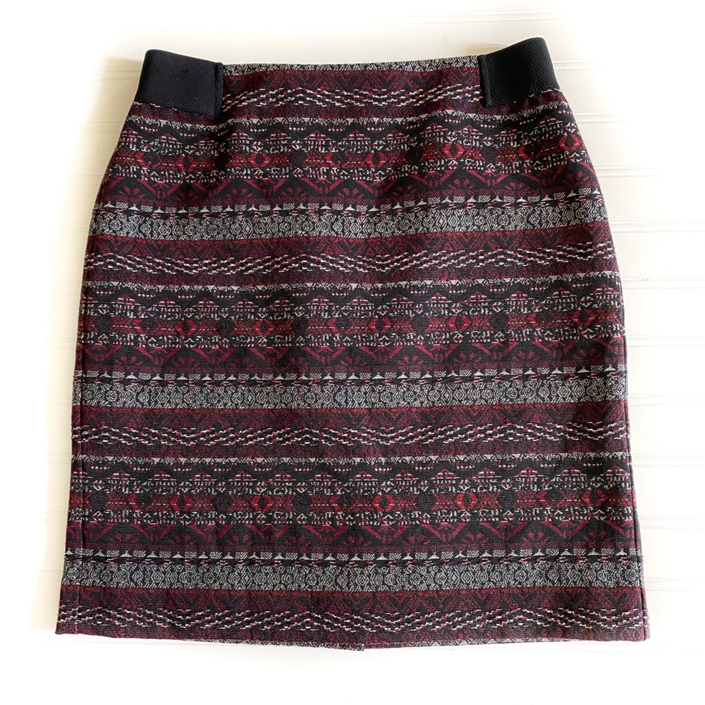 J. Jill Women’s Aztec Tribal Straight Pencil Skirt Size XS